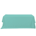 Rectangle Polyester Table Cover - 132 Inches - Aqua