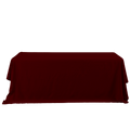 Rectangle Polyester Table Cover - 132 Inches - Burgundy