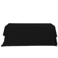 Rectangle Polyester Table Cover - 132 Inches - Black