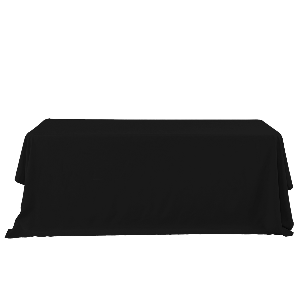 Rectangle Polyester Table Cover - 132 Inches - Black