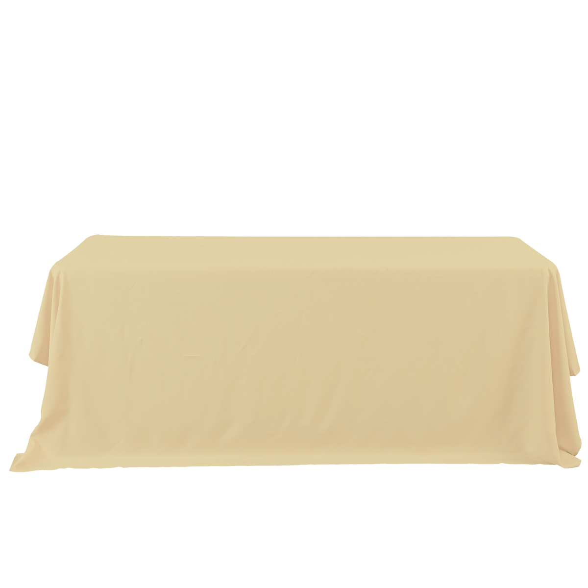 Rectangle Polyester Table Cover - 132 Inches - Ivory
