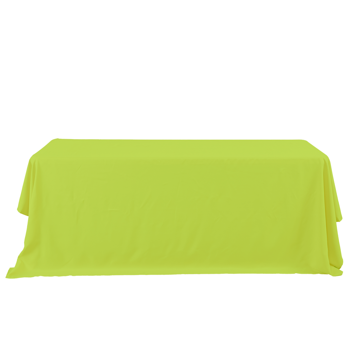 Rectangle Polyester Table Cover - 132 Inches - Lime Green