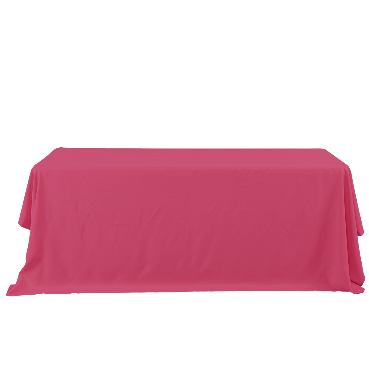 Rectangle Polyester Table Cover - 132 Inches - Magenta