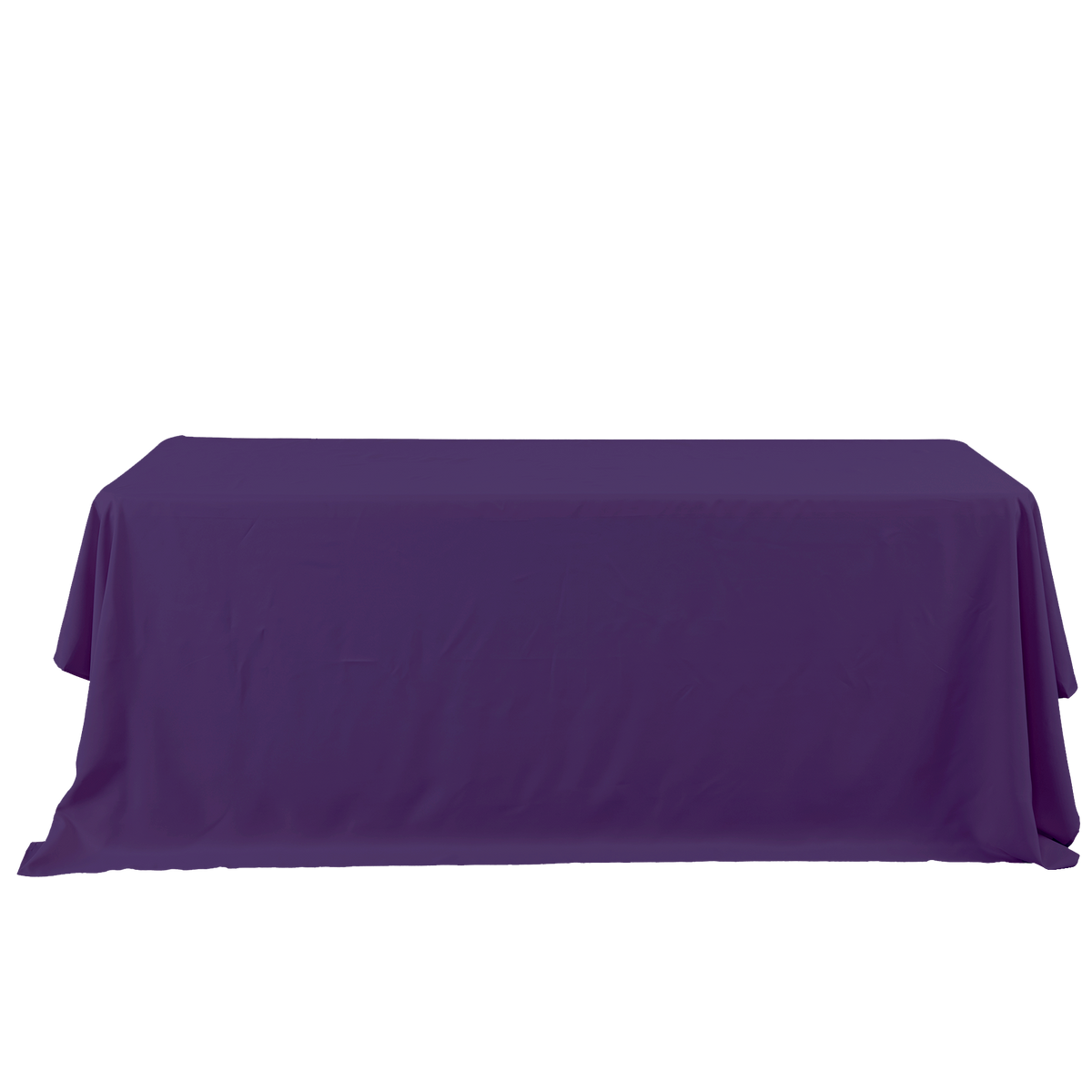 Rectangle Polyester Table Cover - 132 Inches - Purple