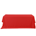 Rectangle Polyester Table Cover - 132 Inches - Red
