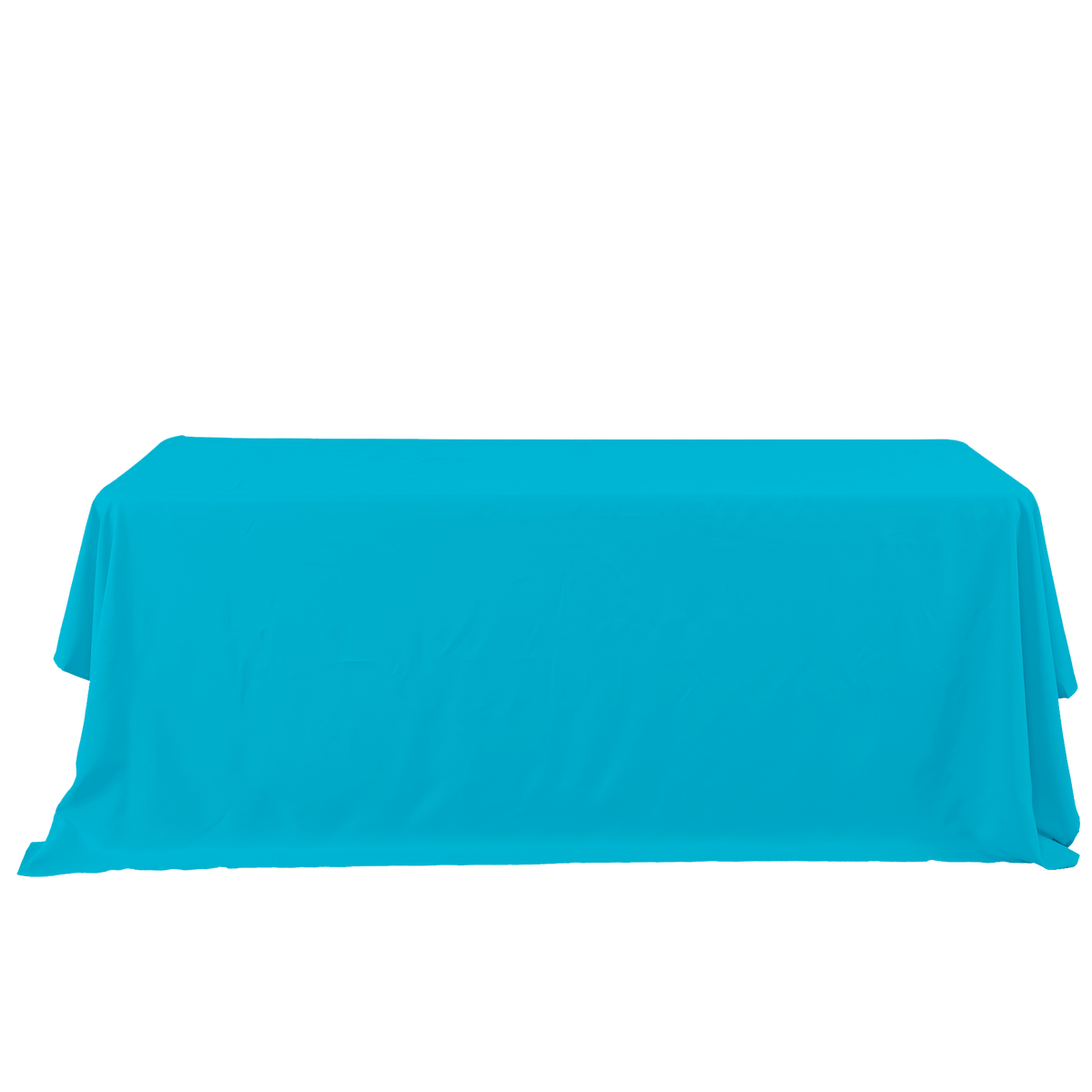 Rectangle Polyester Table Cover - 132 Inches - Modern Blue