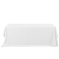 Rectangle Polyester Table Cover - 132 Inches - White