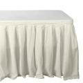 Polyester Table Skirt - 17 Feet Long - Ivory