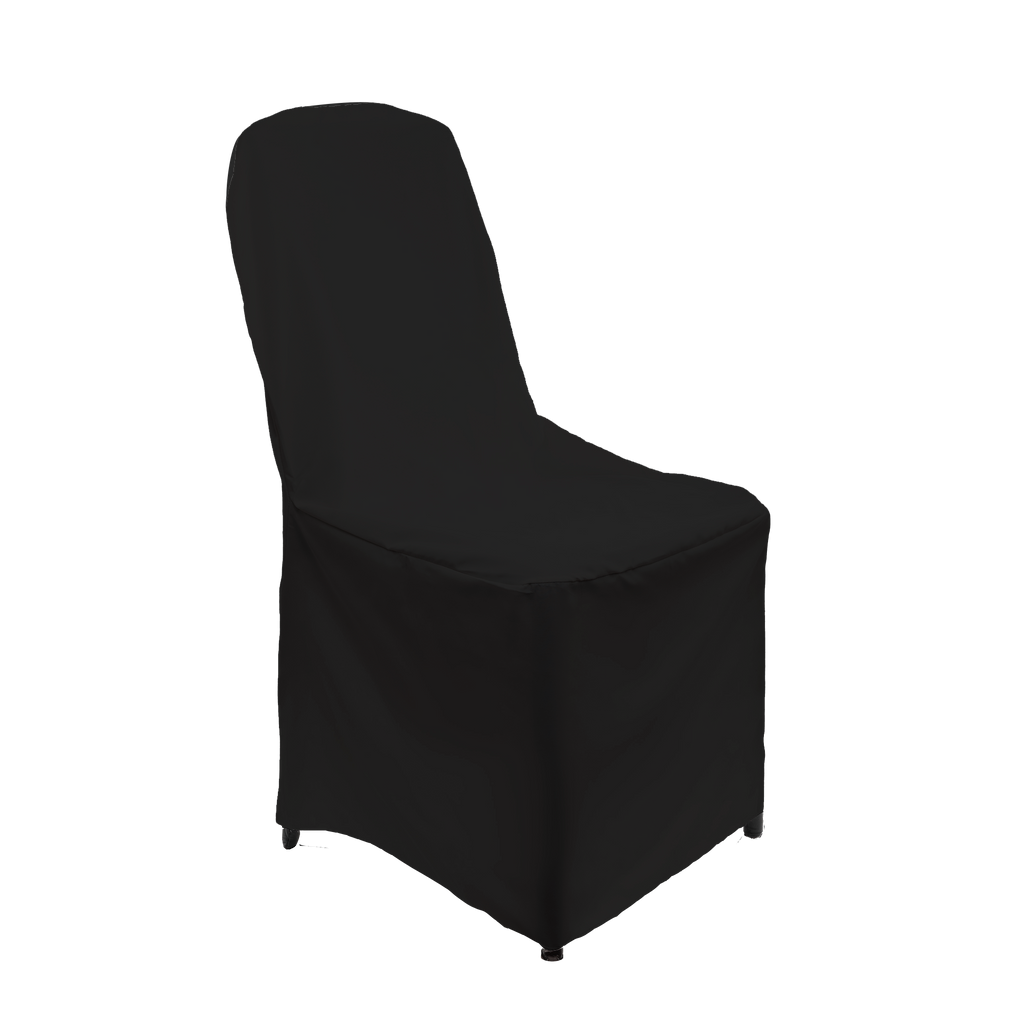 Polyester Folding Chair Covers - Black
