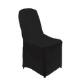 Polyester Folding Chair Covers - Black