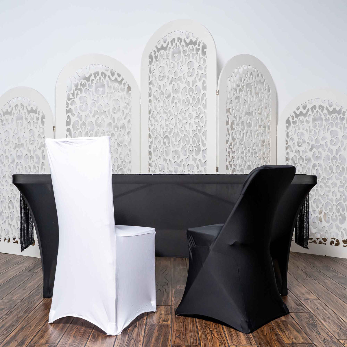 Polyester Folding Chair Covers - White