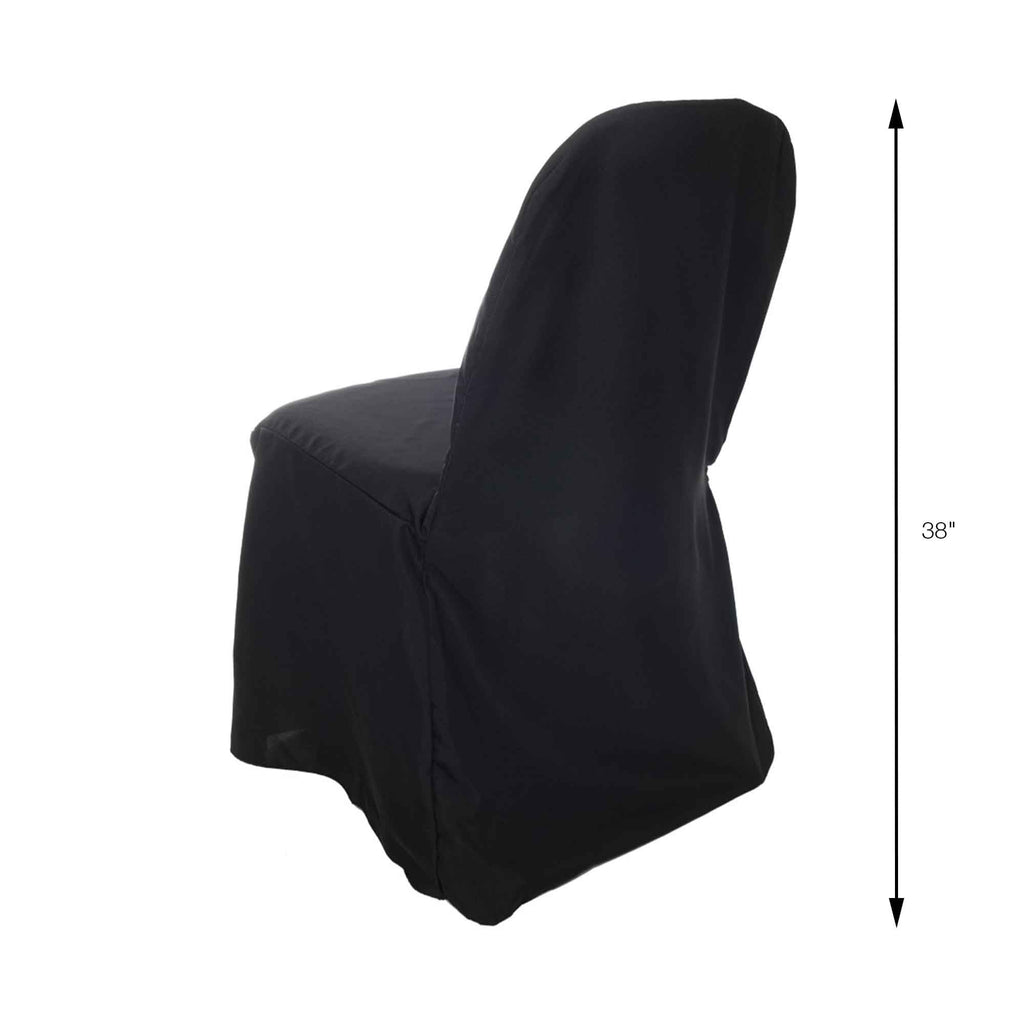 Polyester Banquet Chair Covers - Black