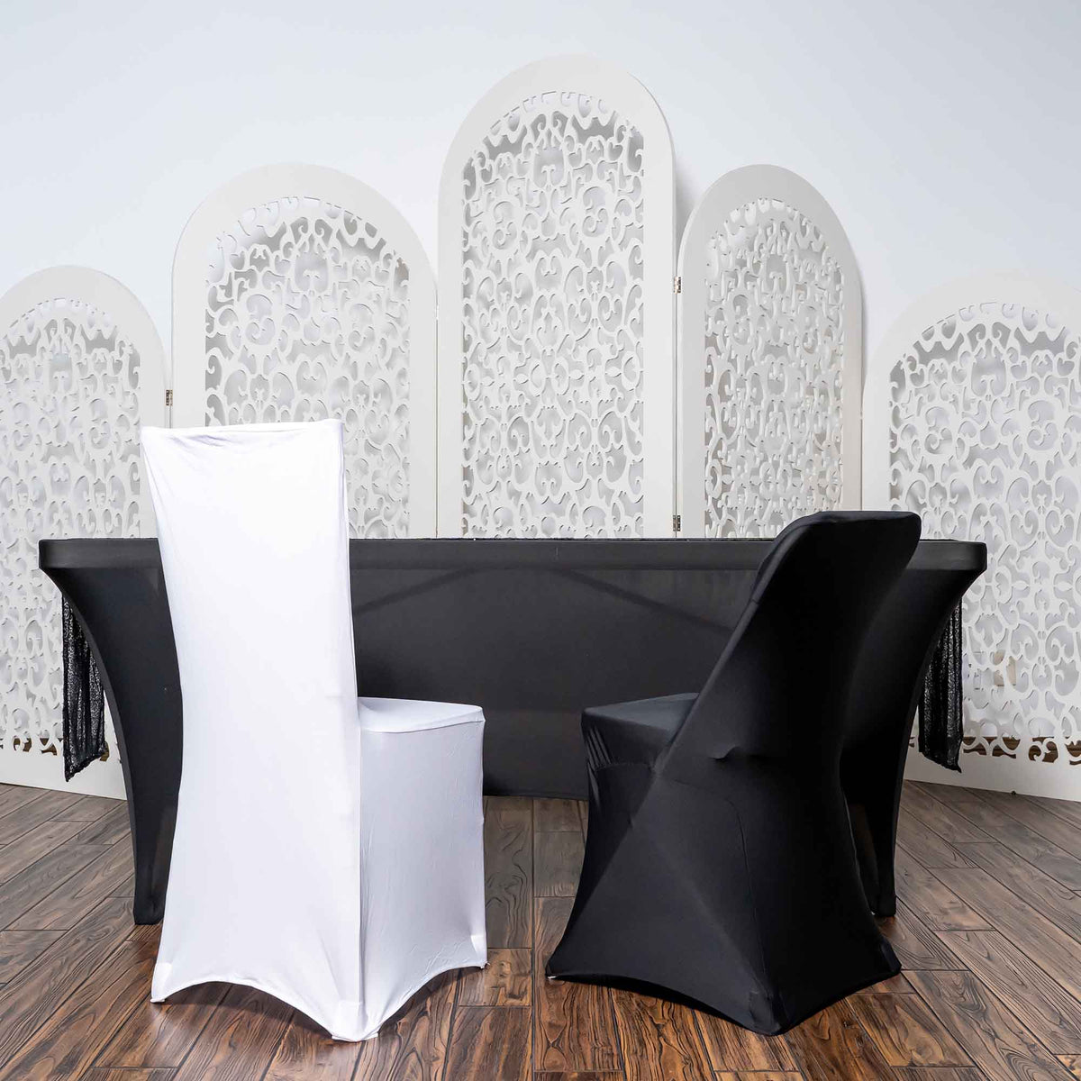 Polyester Banquet Chair Covers - White