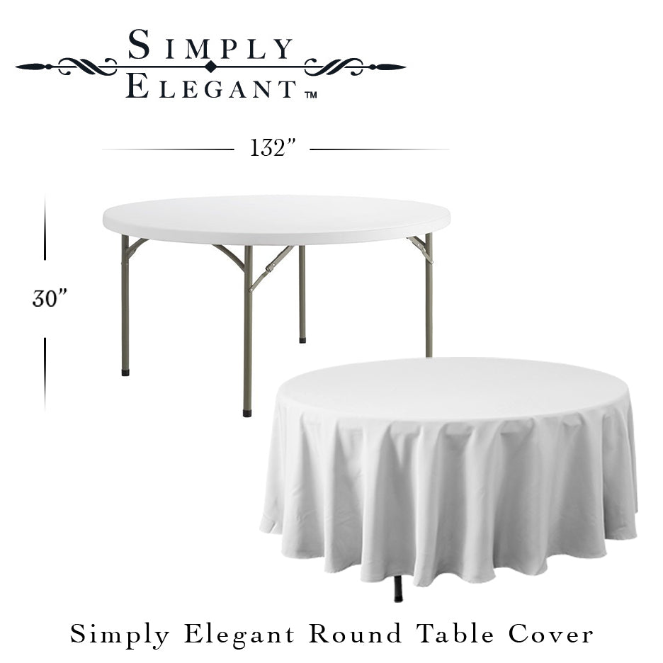 Round Polyester Table Cover 132" - Lime Green