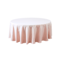 Round Polyester Table Cover 132" - Blush