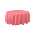 Round Polyester Table Cover 132" - Coral