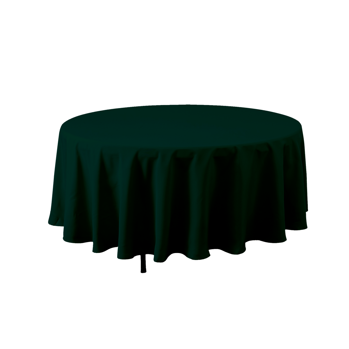 Round Polyester Table Cover 132" - Forest Green