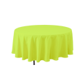 Round Polyester Table Cover 132" - Lime Green