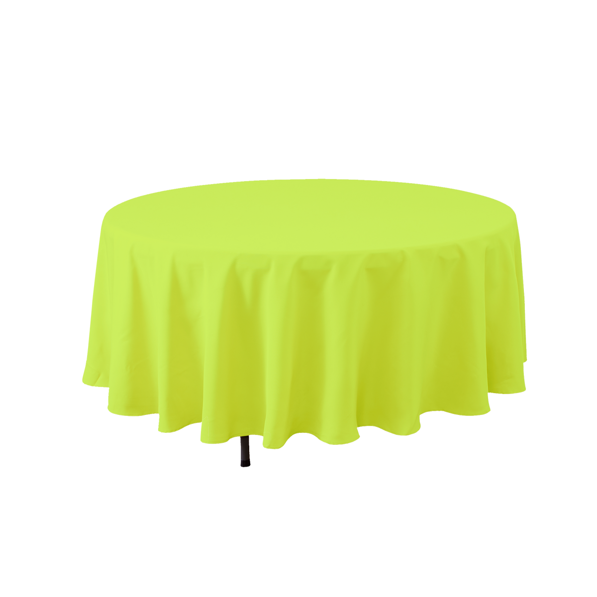 Round Polyester Table Cover 132" - Lime Green