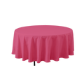 Round Polyester Table Cover 132" - Magenta