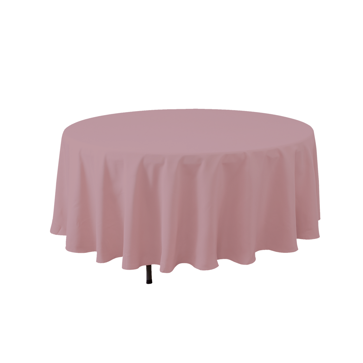 Round Polyester Table Cover 132" - Mauve