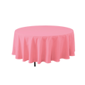 Round Polyester Table Cover 132" - Pink