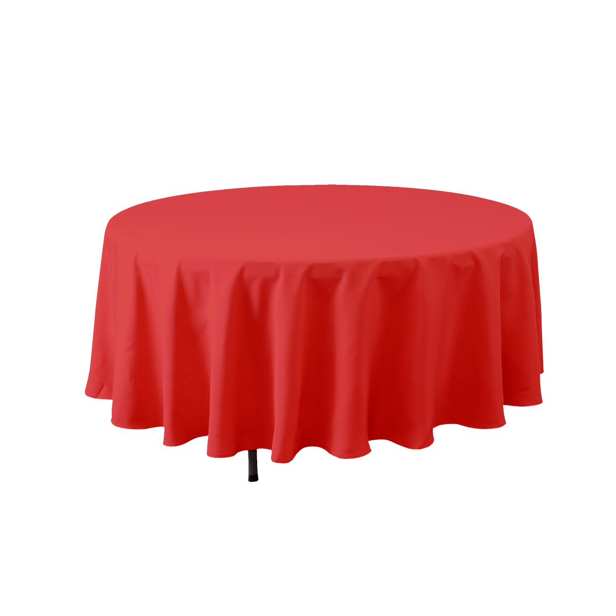 Round Polyester Table Cover 132" - Red