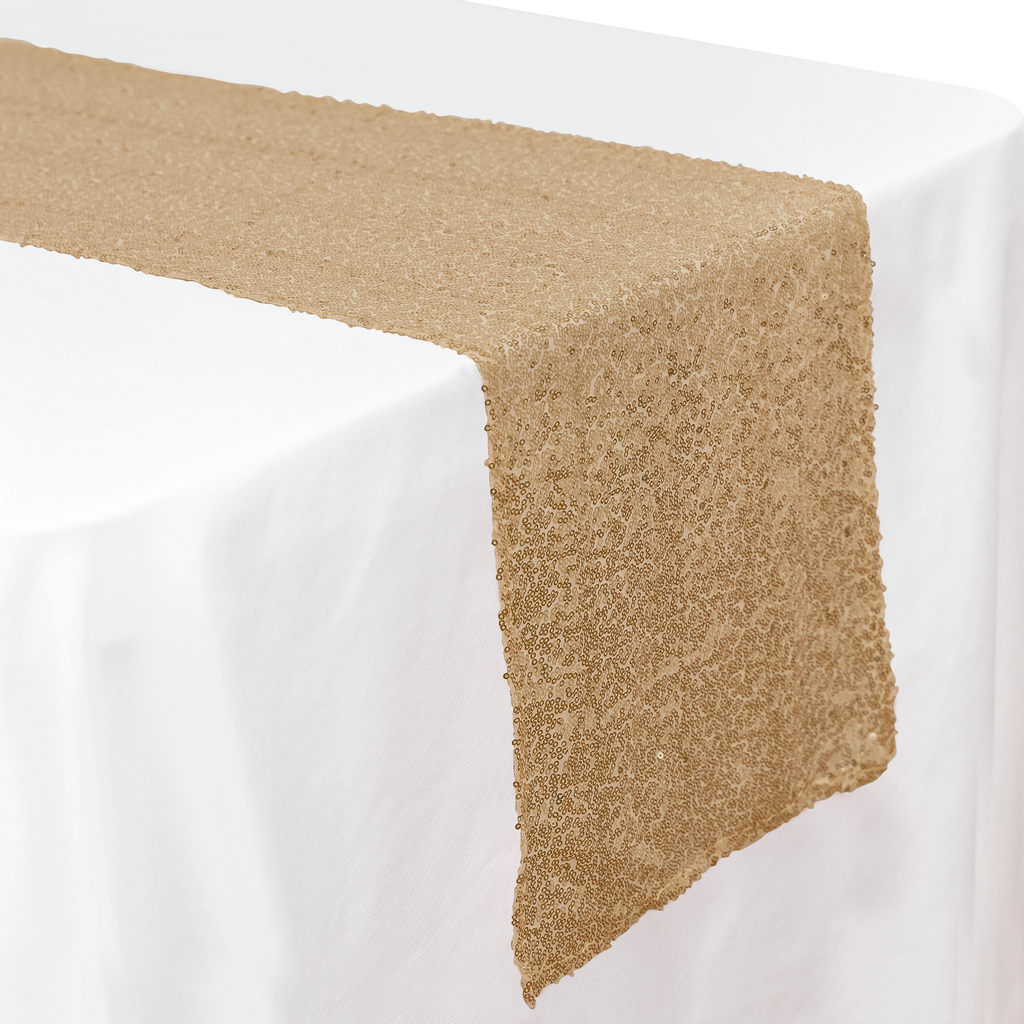 Sequin Table Runner - 108 inches - Champagne
