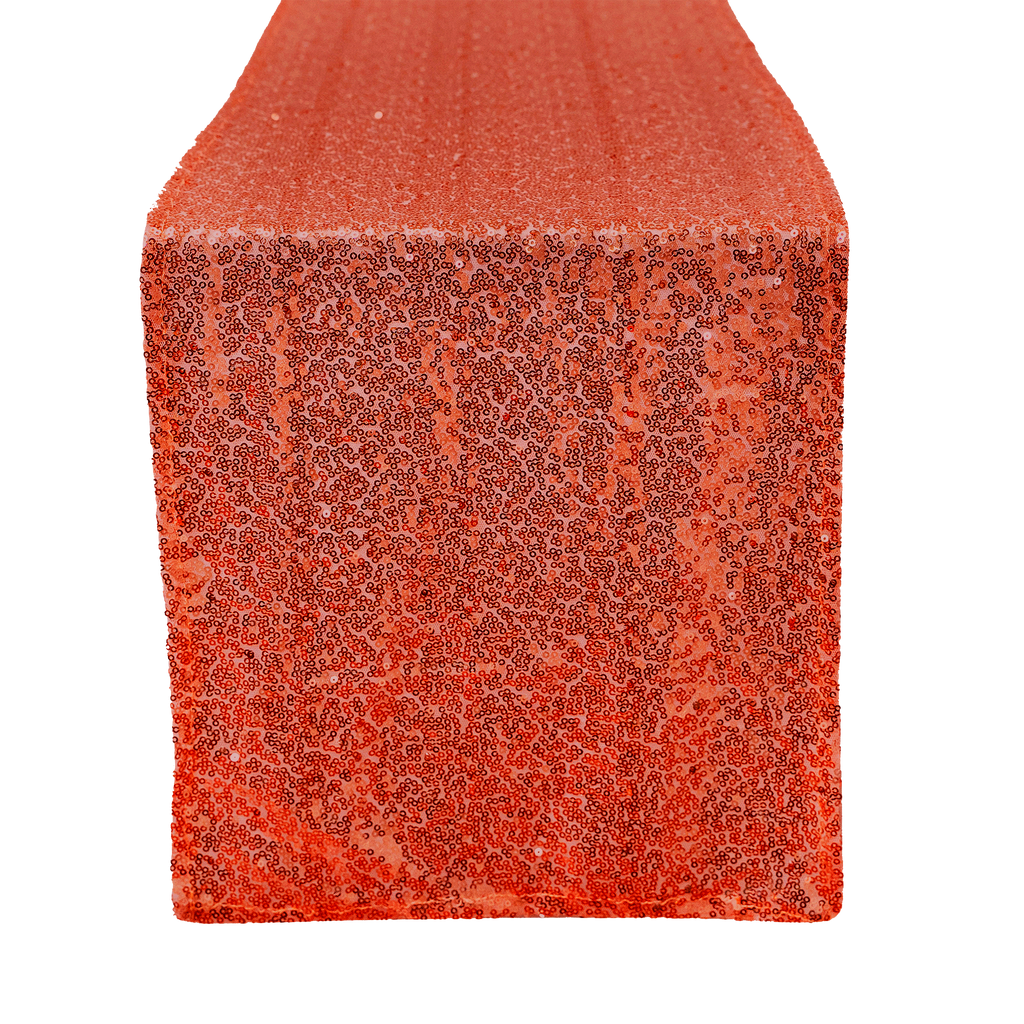 Sequin Table Runner - 108 inches - Red