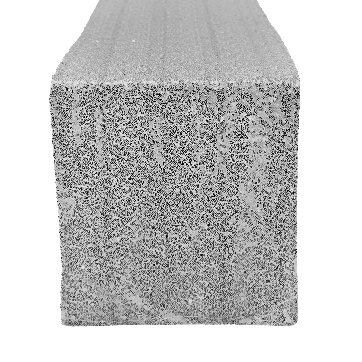 Sequin Table Runner - 108 inches - Silver