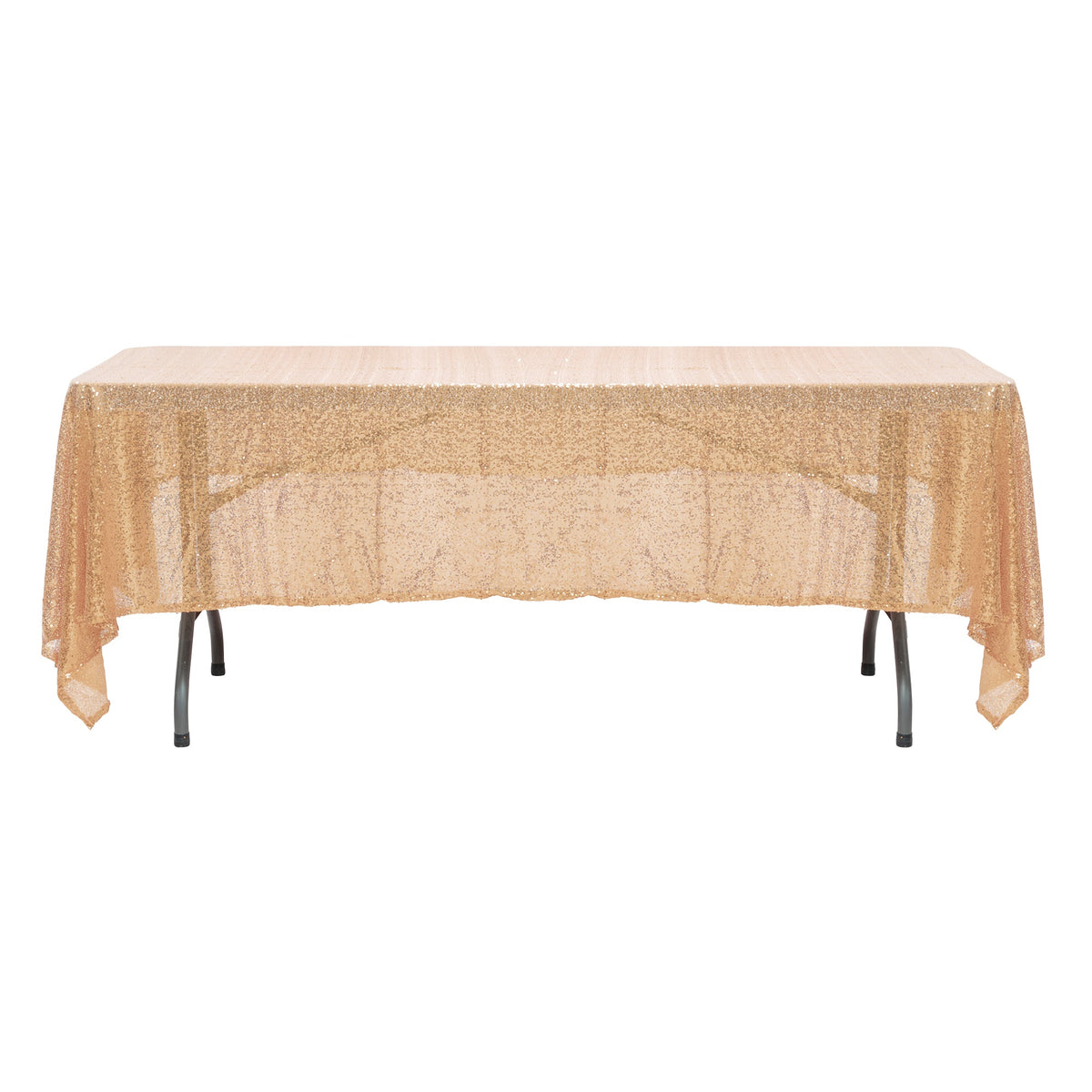 Sequin Table Cover 60" x 102" - Champagne