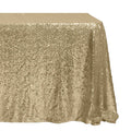 Sequin Table Cover - 156 Inches Long - Champagne