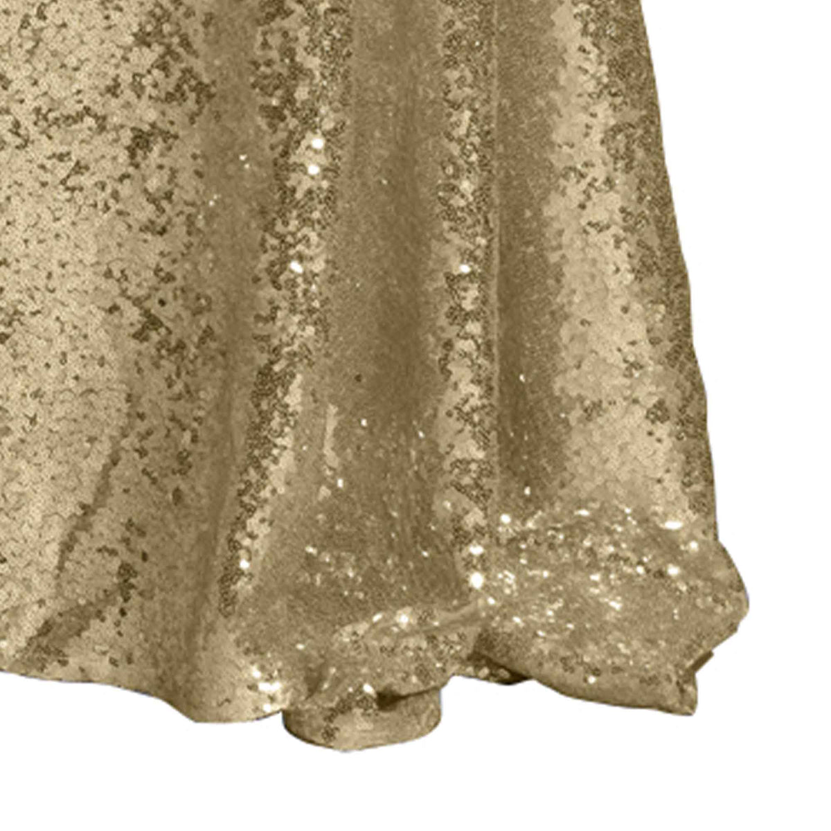 Sequin Table Cover - 156 Inches Long - Champagne
