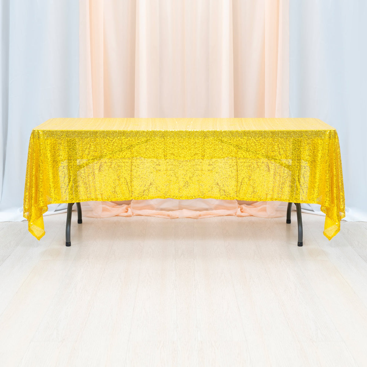 Sequin Table Cover 60" x 102" - Gold