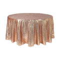 Round Sequin Table Cover - 108 Inches - Blush