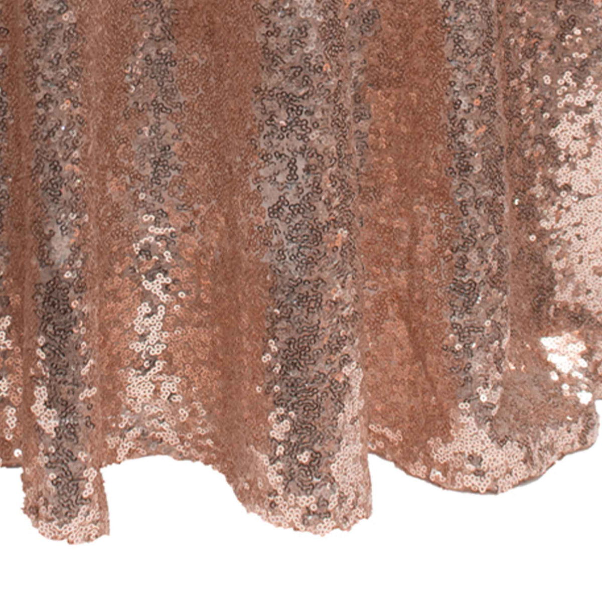 Round Sequin Table Cover - 120 Inches - Blush