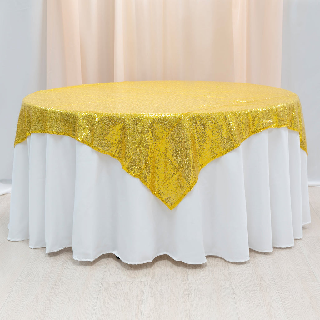 Sequin Fabric Overlay 72" - Gold