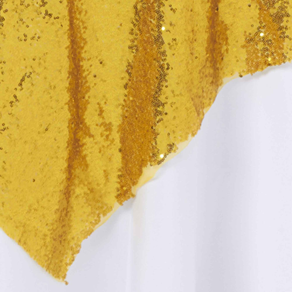 Sequin Fabric Overlay 72" - Gold