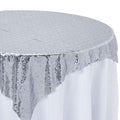 Sequin Fabric Overlay 72" - Silver