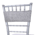 Stretch Lurex Chair Sash - Silver