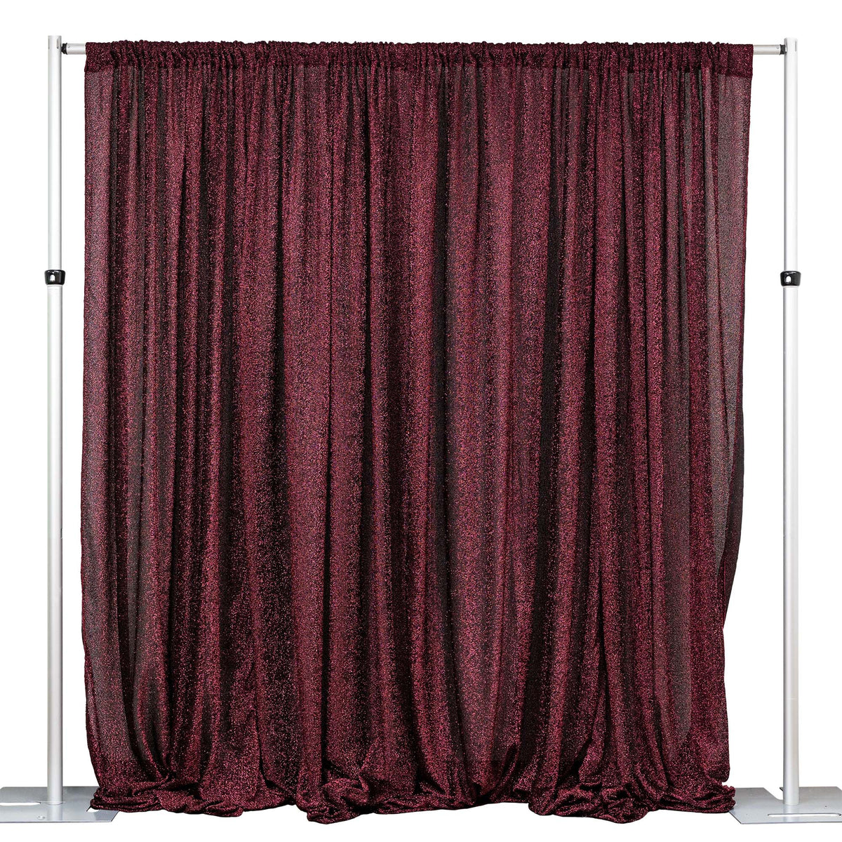 Metallic Spandex Backdrop 20ft x 10ft - Burgundy