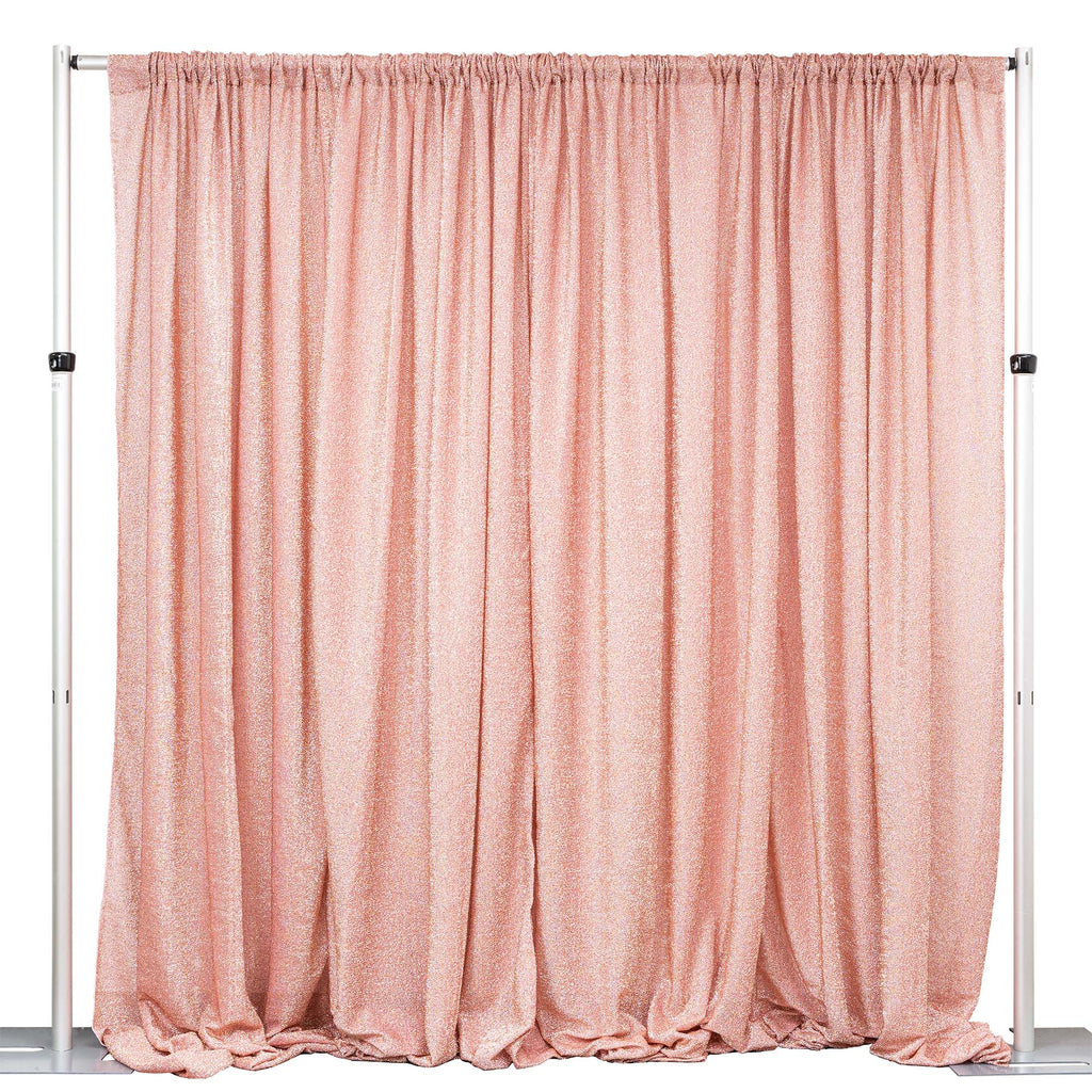 Metallic Spandex Backdrop 20ft x 10ft - Rose Gold
