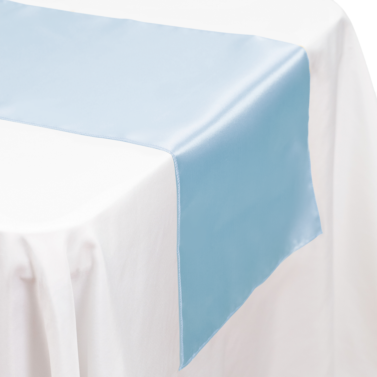 Satin Table Runner - Blue