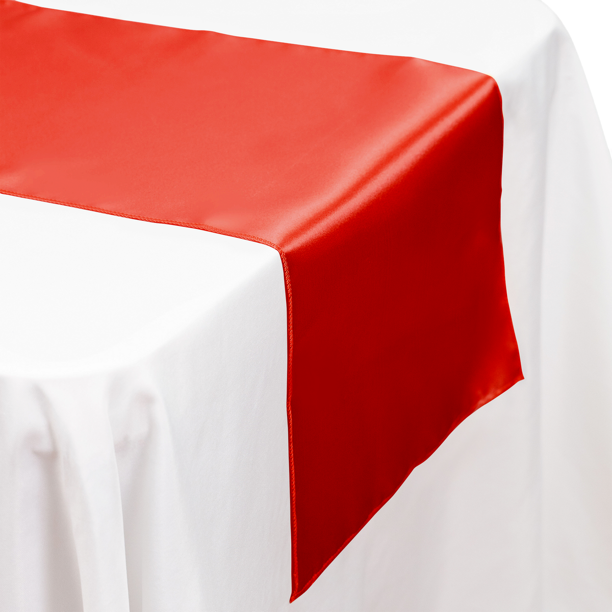 Satin Table Runner - Red