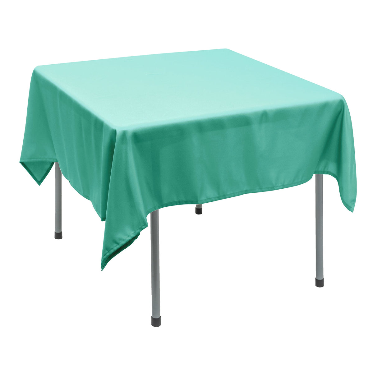Polyester Square Tablecloth 70” x 70” - Aqua