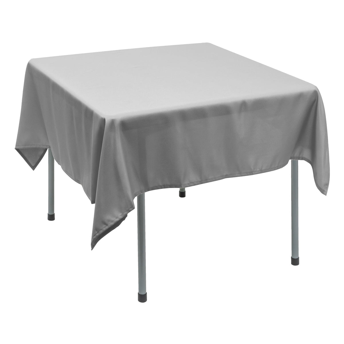 Polyester Square Tablecloth 70” x 70” - Silver