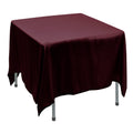 Polyester Square Tablecloth 90” x 90” - Burgundy