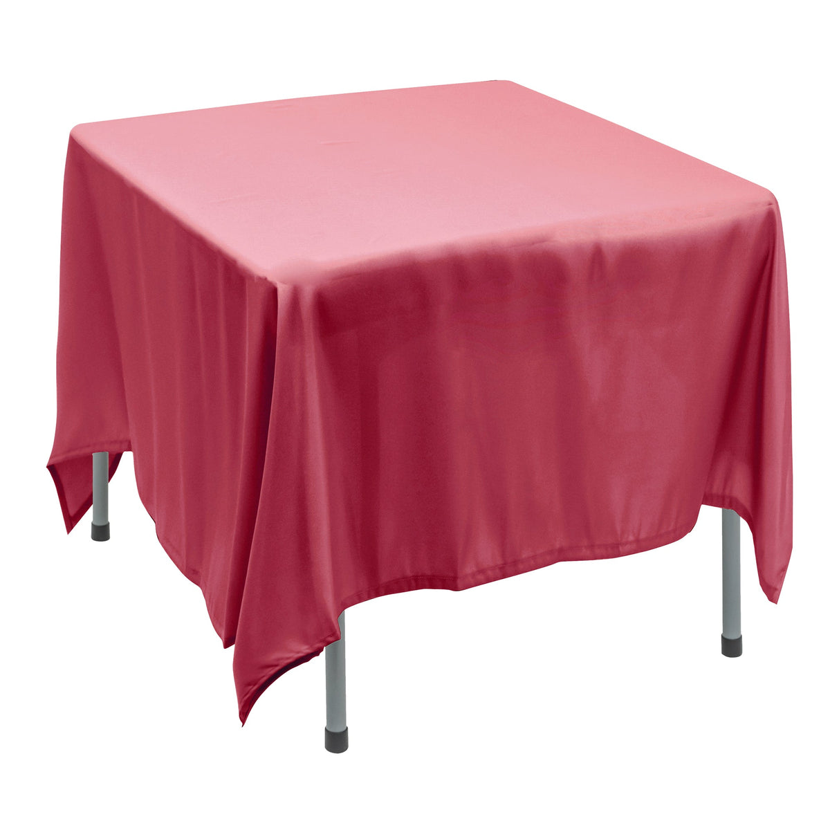 Polyester Square Tablecloth 90” x 90” - Coral