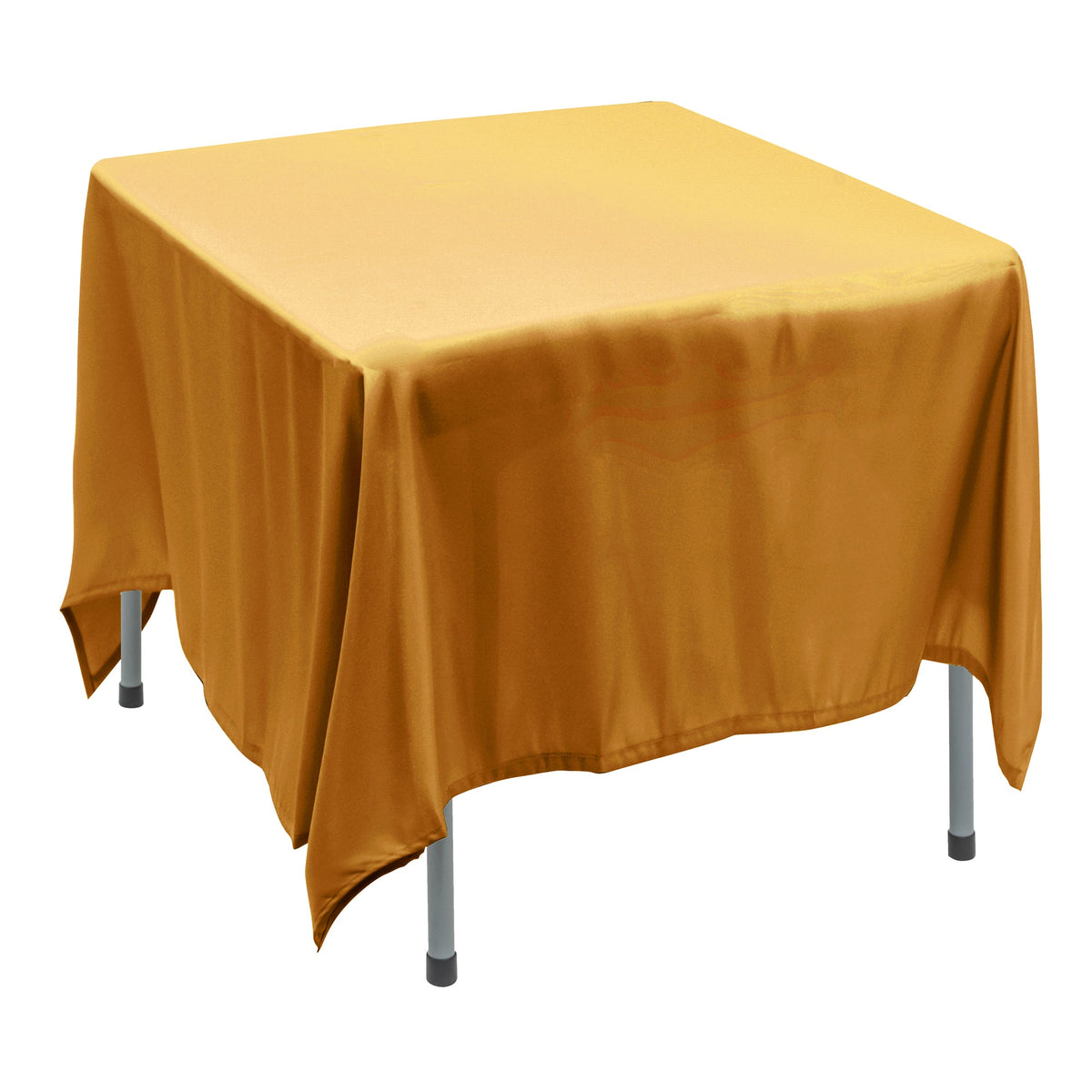 Polyester Square Tablecloth 90” x 90” - Gold