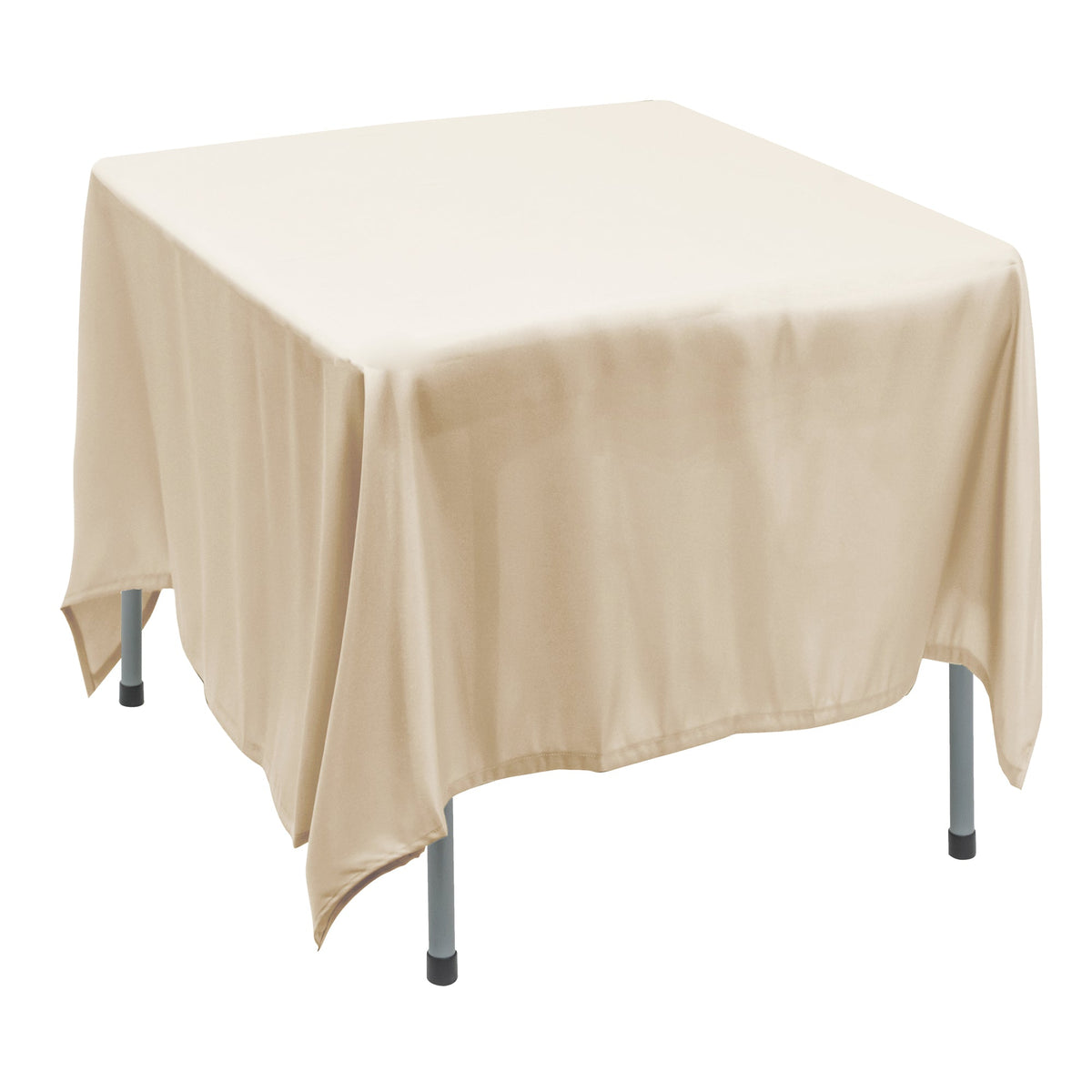 Polyester Square Tablecloth 90” x 90” - Ivory